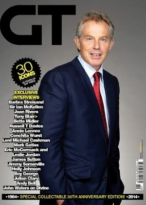 Tony Blair na capa da Gay Times - Divulgação/ Gay Times