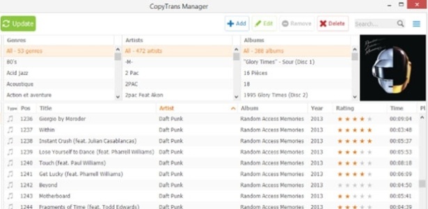 CopyTransManager é uma alternativa para os que não gostam do programa iTunes - Divulgação