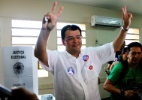 Líder nas pesquisas de intenção de voto, Eduardo Braga vota em Manaus - Edmar Barros/ Futura Press/ Estadão Conteúdo