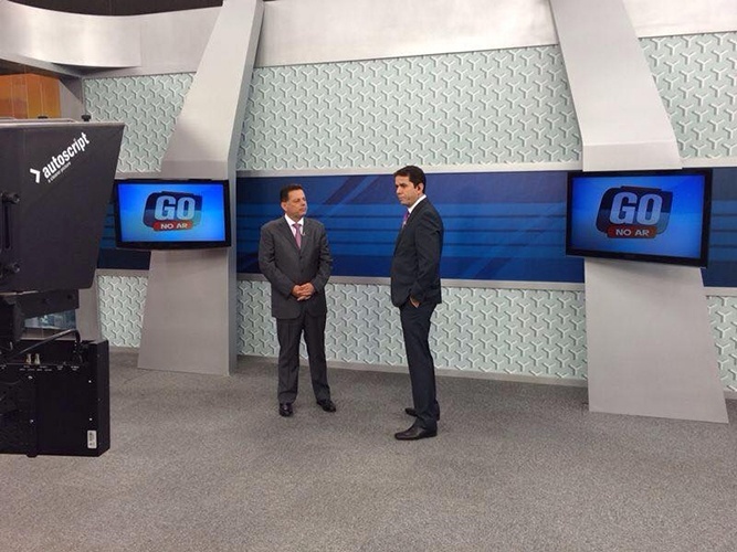 14.out.2014 - O atual governador de Goiás e candidato à reeleição, Marconi Perillo (PSDB), concedeu entrevista ao jornal 
