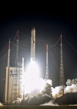 O satélite Arsat-1 tem três toneladas de peso e uma vida útil calculada em 15 anos - JM GUILLON/ESA/AFP