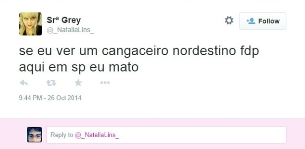 Nordestinos sofrem preconceito na internet após vitória de Dilma - Reprodução/Twitter