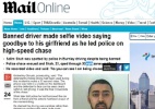 Motorista grava vídeo de despedida para namorada durante perseguição - Reprodução/DailyMail