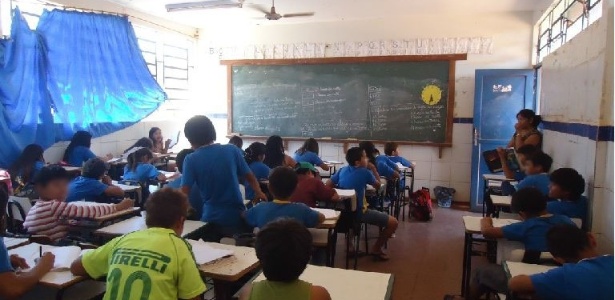 Alunos do ensino fundamental assistem aula em escola indígena de Dourados (MS) - Divulgação/MPF