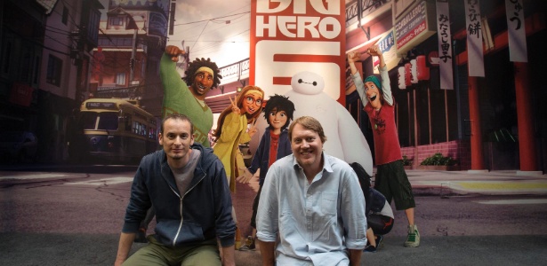Diretores da animacao "Operação Big Hero 6" posam com Chris Williams em Burbank, na Califórnia - MARIO ANZUONI
