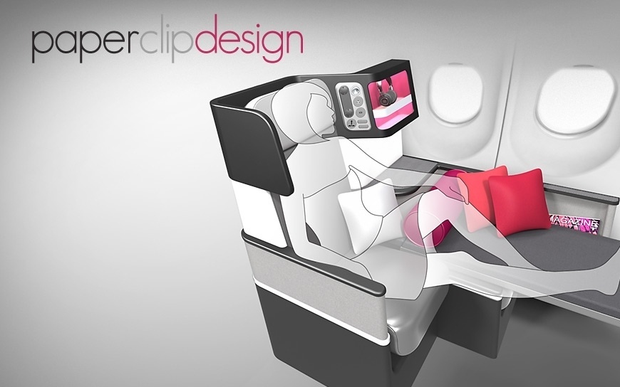 Com o projeto chamado "Butterfly" (borboleta, em inglês), o escritório Paperclip Design Limited, de Hong Kong, ganhou o prêmio de inovação para passageiros da Associação Internacional de Transporte Aéreo (Iata). Clique nas imagens acima para ver mais - Divulgação/PaperClip Design
