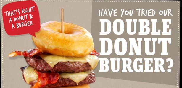 11.nov.2014 - Hambúrguer duplo de donut da Hungry Horse, rede britânica de lanchonetes - Divulgação/hungryhorse.co.uk