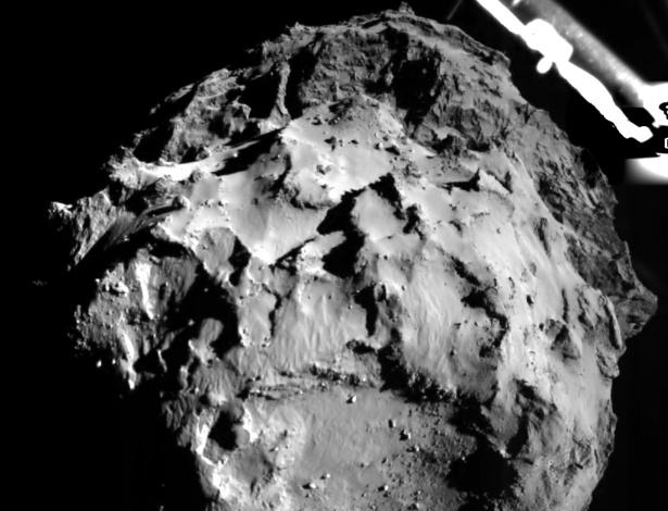 Imagem enviada pelo robô Philae mostra aproximação do cometa 67P, antes do pouso: missão histórica - ESA/Rosetta/Philae/ROLIS/DLR