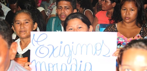 Moradores de Altamira, no Pará, protestam por moradia após deixarem casas para construção da usina hidrelétrica de Belo Monte (PA) - MPF/Divulgação