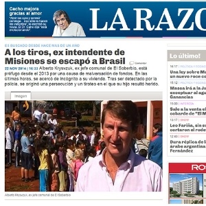 Site do jornal argentino "La Razon" conta como foi a fuga - Reprodução/La Razon