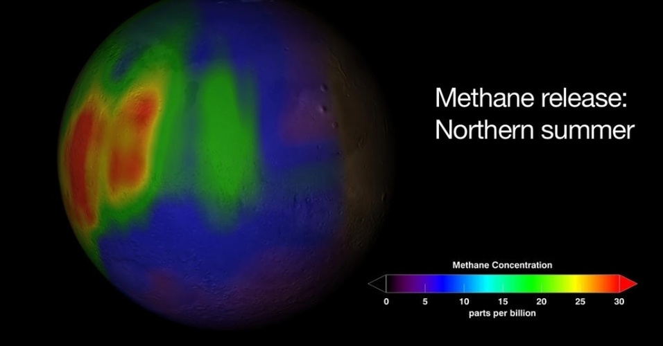 3.dez.2014 - Equipe detecta níveis de metano na atmosfera de Marte. Com a curadoria de artistas, fotógrafos e editores de fotografia, a Nasa reuniu uma série de imagens para compor a 
