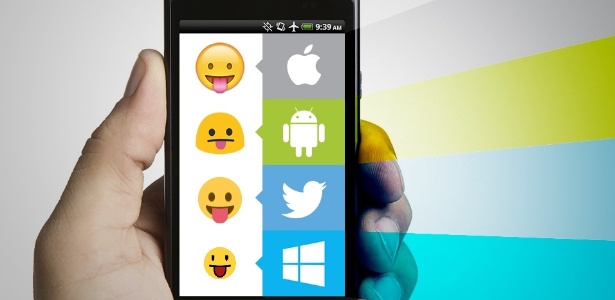 Os emojis são símbolos que são interpretados conforme a plataforma onde são visualizados. Na imagem, as variações do emoji "rosto mostrando a língua" no iOS, Android, Twitter e no Windows Phone - Montagem UOL com imagens do emojipedia.org