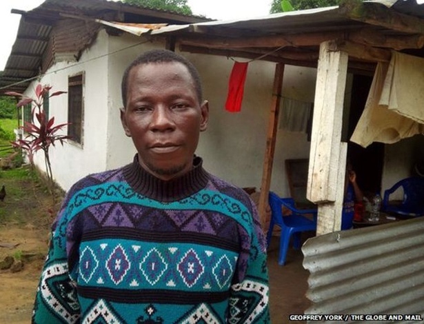 Foday Gallah dirige uma ambulância em Monrovia e leva os casos suspeitos de ebola para centros de tratamento do Médicos sem Fronteira - Geoffrey York/Globe and Mail/BBC