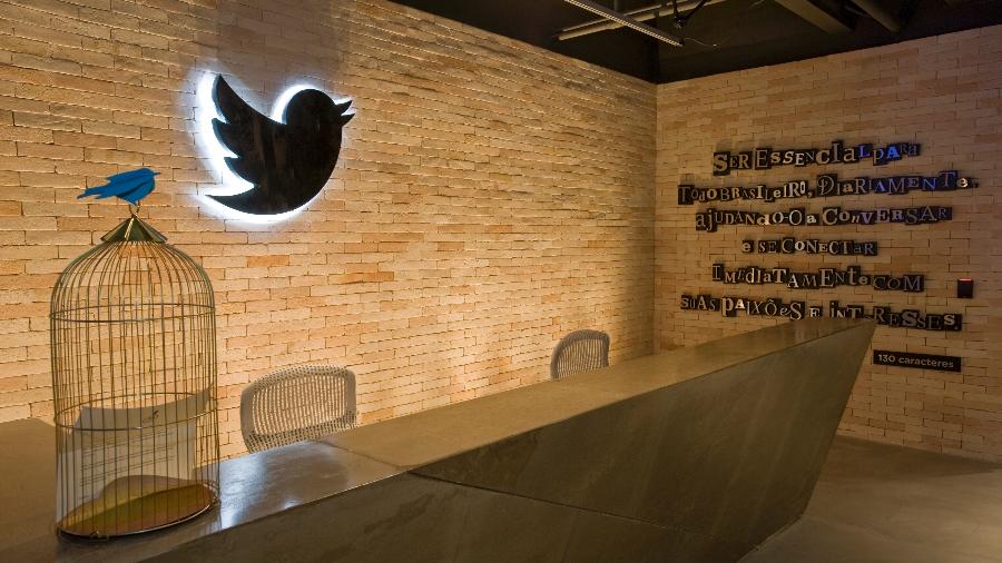 Imagem de 2014 mostra parte do escritório do Twitter no Brasil - Divulgação