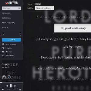 Recurso Lyrics, do Deezer, permite que usuário escute música e acompanhe a letra