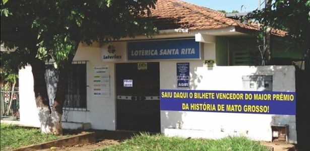 Lotérica em Santa Rita do Trivelato (MT) onde foi feito um dos bilhetes vencedores da Mega da Virada de 2014 - Reprodução/Facebook da Prefeitura de Santa Rita do Trivelato (MT)