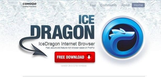 O IceDragon utiliza um sistema que reforça a segurança do usuário ao visitar páginas - Reprodução
