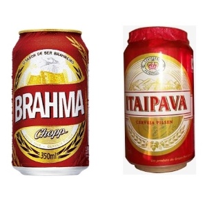 Latas da cerveja Brahma e da edição limitada da Itaipava - Montagem/Divulgação
