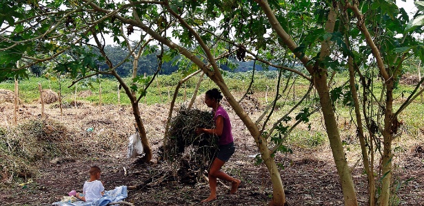 Margem seca da represa Billings é ocupada por moradores da região de Pedreira - Sergio Castro/ Estadão Conteúdo