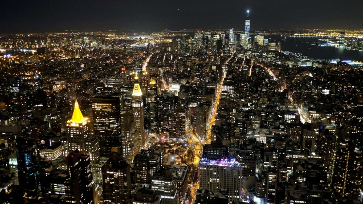 4.fev.2015 - Vista da ilha de Manhattan, região central de Nova York, a partir do observatório do edifício Empire State - Jewel Samad/AFP - Jewel Samad/AFP
