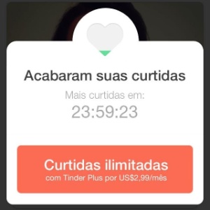 Tinder limitará número de curtidas por dia; após ultrapassar número estabelecido, usuários poderão pagar ou aguardar 24 horas para voltar a curtir pessoas