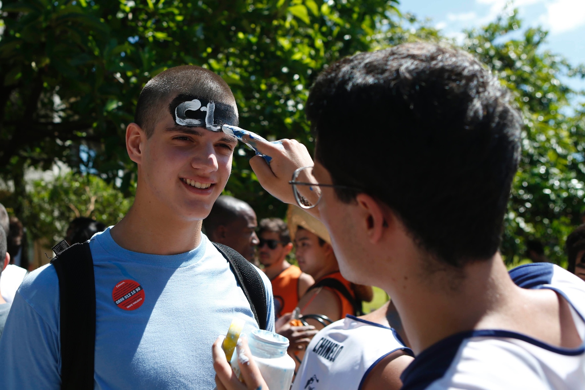 trote Poli-USP, calouros, festa, USP, tinta na cara, calourada - Junior Lago/UOL