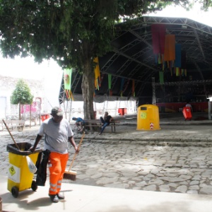 Vista da Praça da Matriz, no centro histórico de Paraty, onde ocorreu o tiroteio - Luís Cleber/Estadão Conteúdo