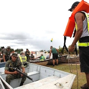 Segurança é feita com a ajuda de barcos no Acre - Divulgação/Governo do Estado do Acre