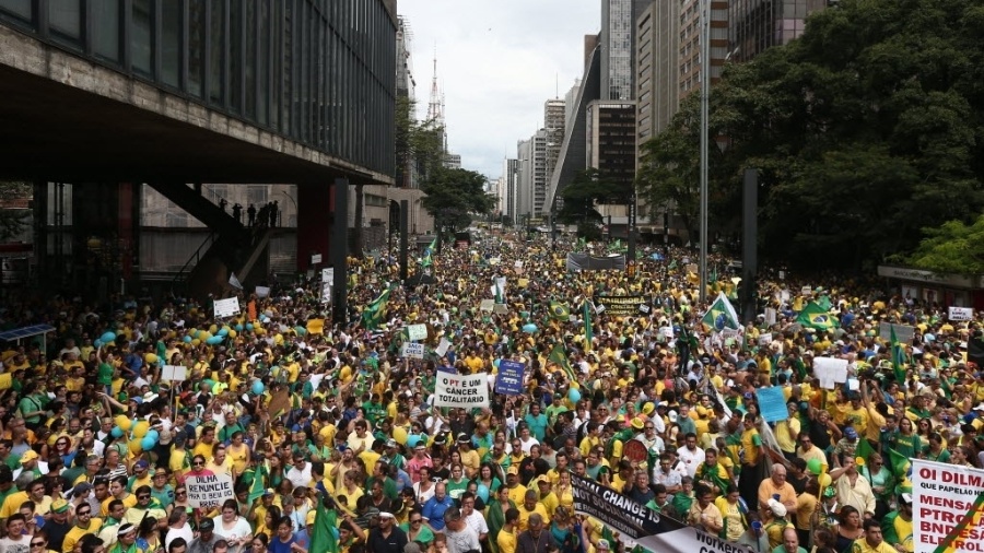 Manifestações deram capital político a líderes de movimentos anticorrupção, que posteriormente romperam com Bolsonaro - Danilo Verpa/Folhapress