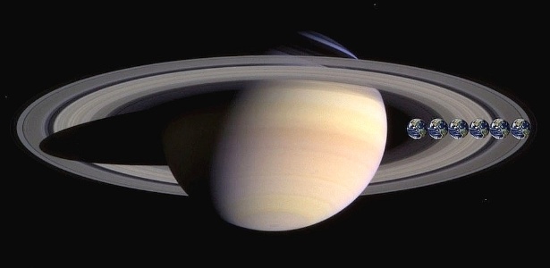 A Terra cabe 5,6 vezes no espaço da largura dos anéis de Saturno - Nasa/astronomycentral.co.uk