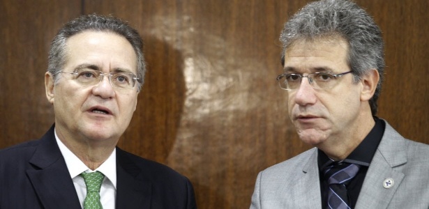  O Presidente do Senado, Renan Calheiros (PMDB) se encontrou com o ministro da Saúde, Arthur Chioro, nesta quinta-feira (26) - Beto Barata/Folhapress