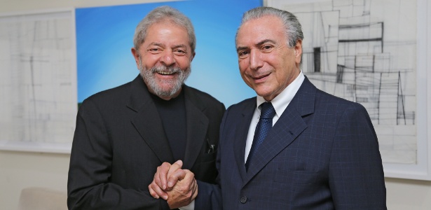 Lula e Temer em foto de 2015; "É um ex-presidente, foi presidente duas vezes, pode criar problemas não tenho dúvida disso", disse Temer - Ricardo Stuckert/Instituto Lula