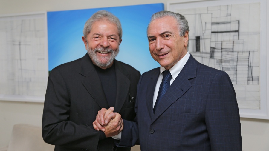 9.abr.2015 - O ex-presidente Lula recebe Michel Temer no Instituto Lula, em São Paulo - Ricardo Stuckert/Instituto Lula