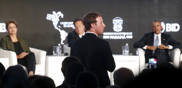 10.abr.2015 - O fundador e presidente do Facebook, Mark Zuckerberg, participa da Cúpula das Américas realizada no Panamá - Jonathan Ernst/Reuters
