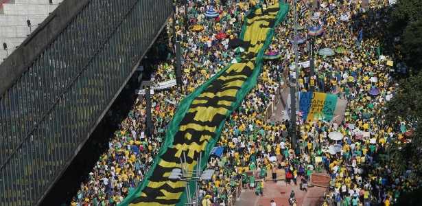 16h30: protestos contra Dilma reuniram cerca de 450 mil em todo o país - Jorge Araújo/Folhapress