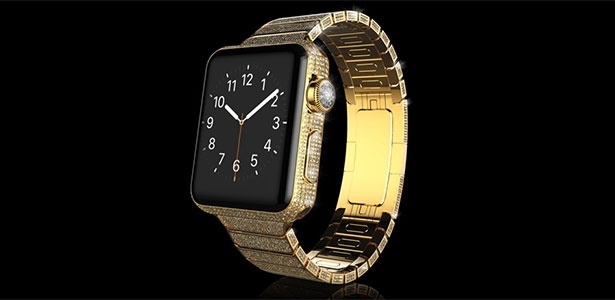 Apple Watch Diamond Ecstasy, personalizado pela Goldgenie, conta com ouro e diamante - Reprodução/Goldgenie.com
