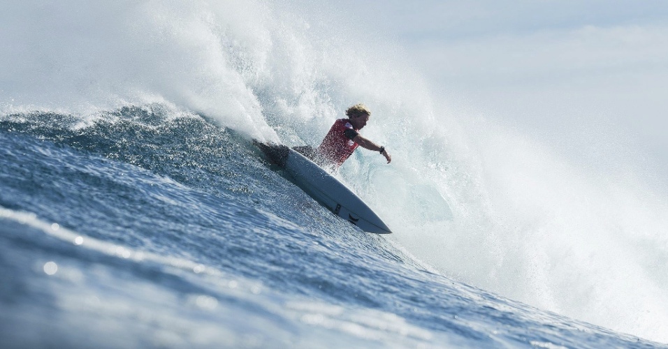 24.abr.2015 - Surfista americano John Florence participa de competição da Liga Mundial de Surf, em Margaret River, na Austrália