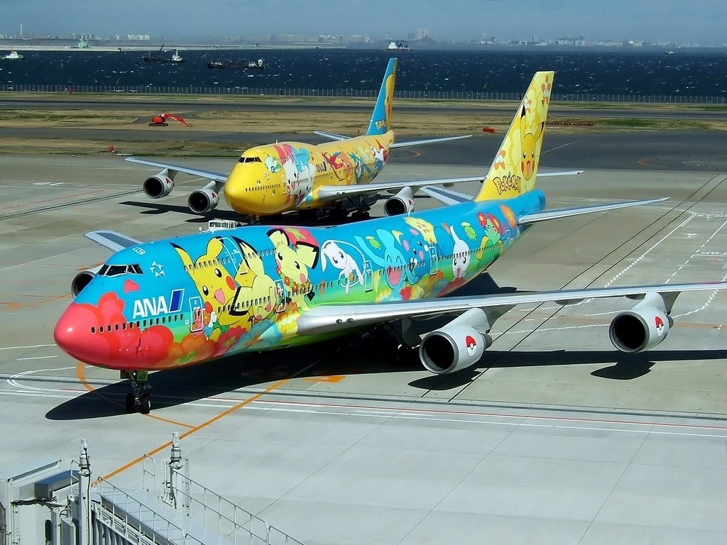 Mais aviões decorados com Pokémons, da All Nippon Airways (ANA) - Suoh Sato/Flickr