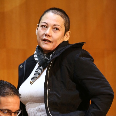 12.mai.2015 - A doleira Nelma Kodama durante depoimento à CPI (Comissão Parlamentar de Inquérito) da Petrobras em Curitiba - Geraldo Bubniak/AGB/Estadão Conteúdo