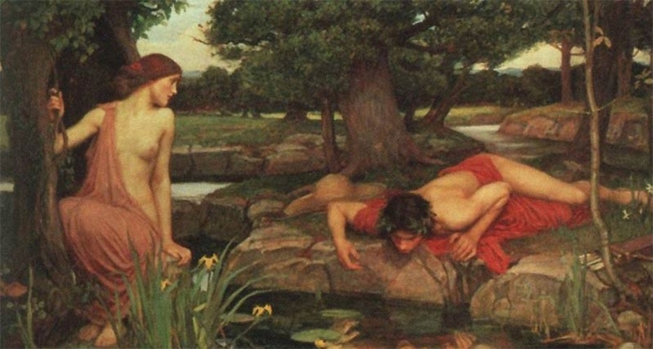 Quadro de John William Waterhouse retrata o mitológico Narciso