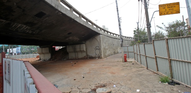 A construção do primeiro túnel exclusivo para ônibus em São Paulo está em ritmo lento - Sérgio Castro/Estadão Conteúdo