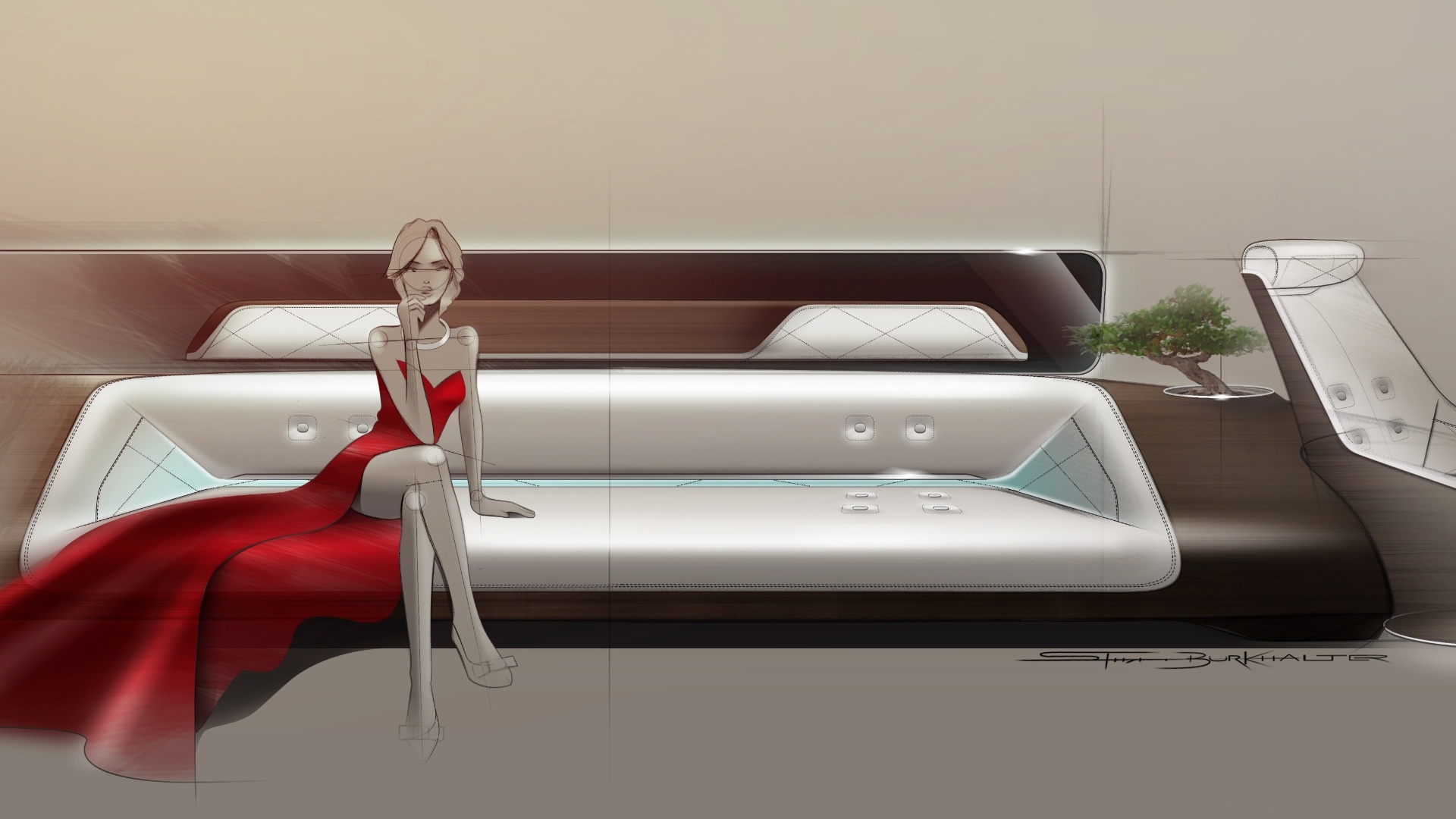 Avião de luxo da Mercedes-Benz em parceria com a Lufthansa - Daimler/Mercedes Benz