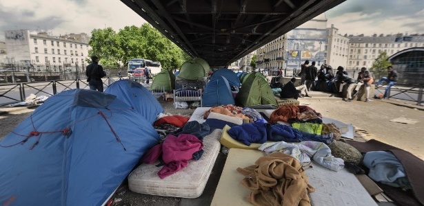 As barracas em La Chapelle, Paris - Eric Feferberg/AFP