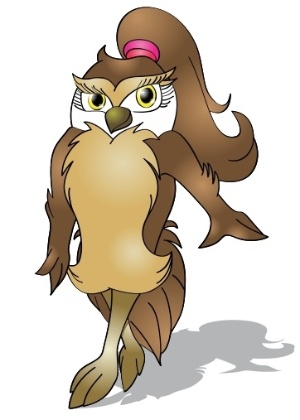 Jurerema, coruja mascote dos concursos - Divulgação