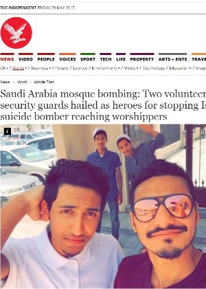 29.mai.2015 - Os jovens Mohammed Hassan Ali bin Isa e Abdul-Jalil al-Arbash foram mortos no ataque - "The Independent"/Reprodução