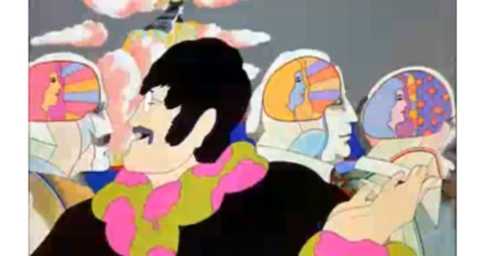 Reprodução do vídeo "Lucy in the sky with diamonds", dos Beatles