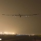 31.mai.2015 - Em imagem de divulgação, o avião Solar Impulse 2 decola de aeroporto na cidade de Nankin, na China, rumo ao Havaí, nos EUA. Esta será a sétima etapa do desafio de volta ao mundo da aeronave, que é movido exclusivamente por energia solar. Segundo os responsáveis, este trecho de travessia do oceano Pacífico será o mais complicado do projeto devido à instabilidade do clima nesse oceano, agravada pela atual temporada de tufões, e à enorme distância do voo. O piloto suíço André Borschberg espera completar a viagem em cinco dias - Divulgação/Global Newsroom/EFE