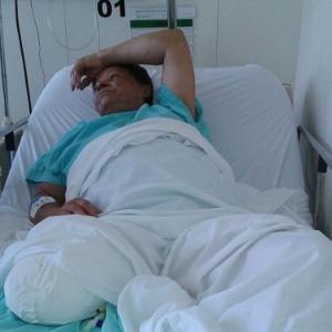 Altina Bento de França teve a perna amputada após desembarcar de ônibus. Ela está internada no Hospital de Base do Distrito Federal - Arquivo pessoal