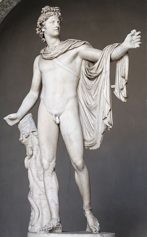 Apolo Belvedere, a mais célebre representação do deus Apolo. Original grego atribuído a Leocarés, hoje nos Museus Vaticanos