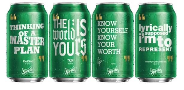 Latinhas de Sprite nos EUA trarão letras de rappers - Divulgação - Divulgação